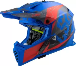 LS2 MX437 Fast Evo Alpha Motocross Helmet, red-blue, Size XL, red-blue, Size XL