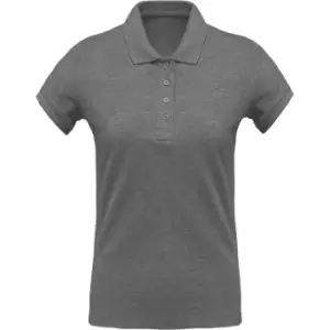 Kariban Womens/Ladies Organic Pique Polo Shirt (M) (Grey Heather)