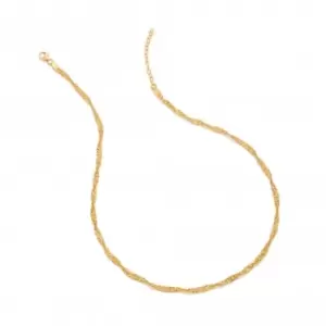 18ct Gold Plated Silver Embrace Statement Singapore Chain - 45-50cm CH113