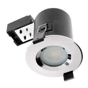 Wickes Fire Rated Chrome Shower Light Fitting with Cool White Cob LED - 5W GU10