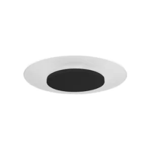 Lido Flush Ceiling Light Black Matte, Transparent Edited