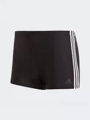 adidas 3-stripes Swim Boxers, Black/White, Size 24, Men