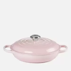 Le Creuset Signature Cast Iron Shallow Casserole Dish - 30cm - Shell Pink