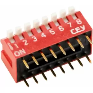 800034 DIL Switch, Piano Key 8-way 16-pin - R-tech