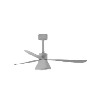 Amelia Large Cone LED Grey Ceiling Fan, 6 Speed