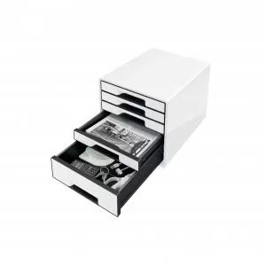 Leitz WOW CUBE Drawer Cabinet. 5 drawers 1 big and 4 small. A4 Maxi.