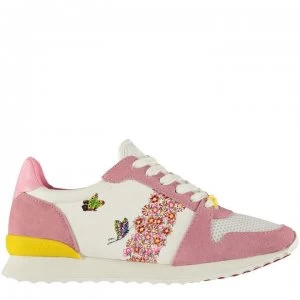 Ed Hardy Blossom Runner Trainers - White/Pink