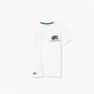 Boys' Lacoste SPORT Jersey Tennis T-Shirt Size 4 yrs White