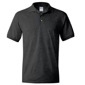 Gildan Adult DryBlend Jersey Short Sleeve Polo Shirt (S) (Dark Heather)