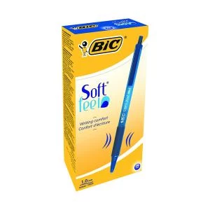 Original Bic Soft Feel Retractable Ballpoint Pen Blue 914346