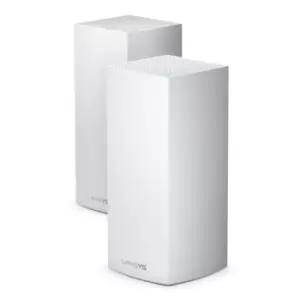 Linksys Velop Whole Home Intelligent Mesh WiFi 6 (AX4200) System Tri-Band 2-pack Wireless Router Gigabit Ethernet Tri-band (2.4 GHz / 5 GHz / 5 GHz) W