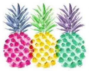 Art For The Home Pineapple Brights Mural Wallpaper Paper