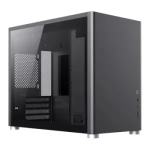 GameMax Spark Black Gaming Cube Case w/ 2x Tempered Glass Windows Micro ATX Vertical Airflow No Fans inc. USB-C 400mm GPU Support