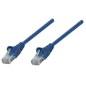 Intellinet Network Patch Cable Cat6A 20m Blue Copper S/FTP LSOH / LSZH PVC RJ45 Gold Plated Contacts Snagless Booted Polybag