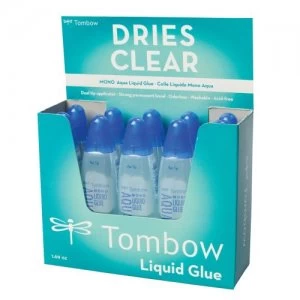 Tombow Liquid glue Aqua width two tips display PK10