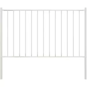 Vidaxl - Fence Panel with Posts Powder-coated Steel 1.7x1 m White White