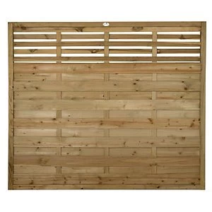 Forest Garden Pressure Treated Kyoto Fence Panel - 6 x 5ft Pack of 4