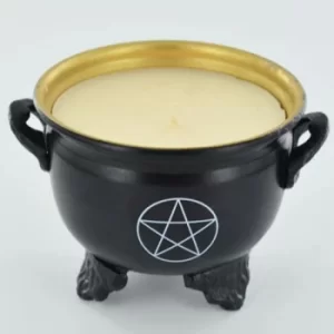 Pentagram Iron Cauldron with Soya Candle