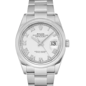 Datejust 36 Automatic White Dial Roman Index Mens Watch