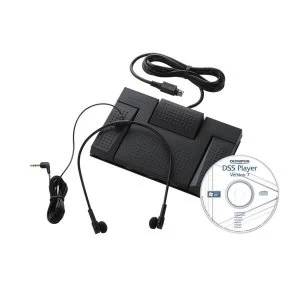 Olympus AS 2400 Digital Transcription Kit Includes RS 28 Footswitch E 102 Headset and DSS Software