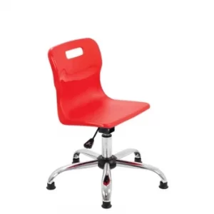TC Office Titan Swivel Junior Chair with Glides, Red
