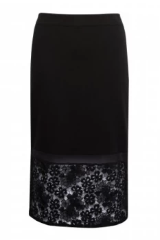 French Connection Deloas Lucky Layer Pencil Skirt Black