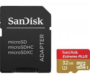 SanDisk Extreme Plus 32GB Micro SDHC Memory Card