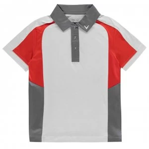 Callaway Block Golf Polo Shirt Junior Boys - Bright White