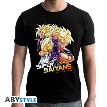 Dragon Ball - Dbz/ Saiyans Mens Small T-Shirt - Black