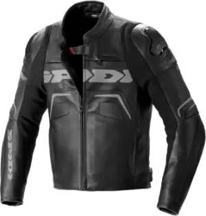 Spidi Evorider 2 Motorcycle Leather Jacket, black, Size 52, black, Size 52