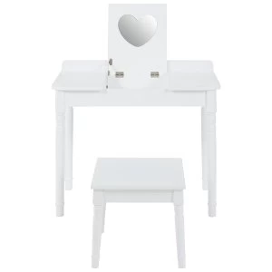 Premier Housewares Childrens Dressing Table & Chair - White