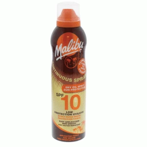 Malibu Continuous Dry Tanning Oil Spray SPF 10