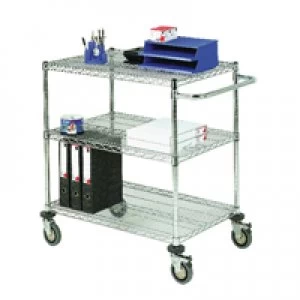 Slingsby 3-Tier Chrome Mobile Trolley 373002