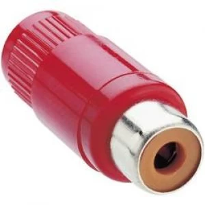 RCA connector Socket straight Number of pins 2 Red Lumberg KTO 1