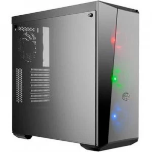 Cooler Master MasterBox Lite 5 RGB Midi tower PC casing Black 3 built-in LED fans, Built-in fan, Suitable for AIO water coolers, Window, Dust filter