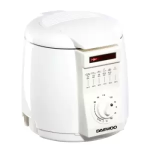 Mini Deep Fat Fryer 1 Litre Capacity Compact Temperature Control White