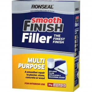 Ronseal Smooth Finish Multi Purpose Interior Wall Powder Filler 2KG