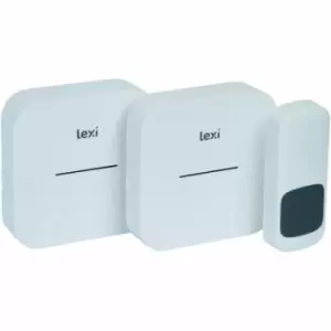 44005PI Twin Wireless & Mains Doorbell - White