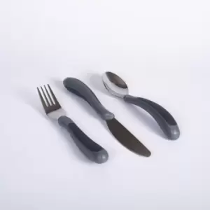 NRS Healthcare Kura Care Adult Cutlery Set - Black