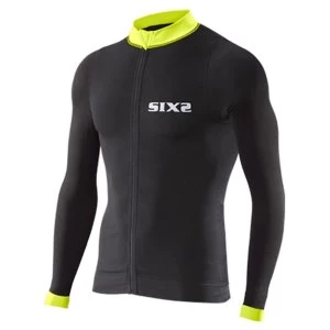 SIXS Bike 4 Stripes Long Sleeve Jersey Black/Yellow Small