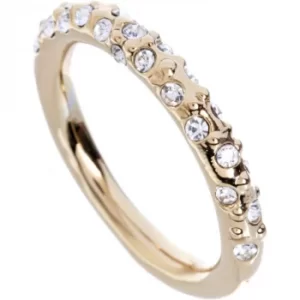 Ladies Karen Millen PVD Gold plated Crystal Sprinkle Ring Large