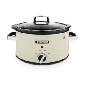 Tower T16032PEB Infinity Stone 3.5L Slow Cooker - Cream
