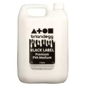 Brian Clegg Black Label Premium PVA Medium Glue Single 5 Litre Bottle