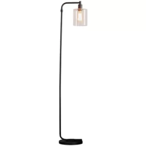 Complete Floor Lamp Matt Black, Clear Glass