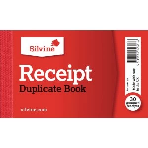 Silvine Receipt Book 63x106mm PK36