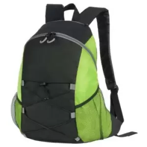 Adults Unisex Chester Backpack (One Size) (Black/Lime Green) - Black/Lime Green - Shugon