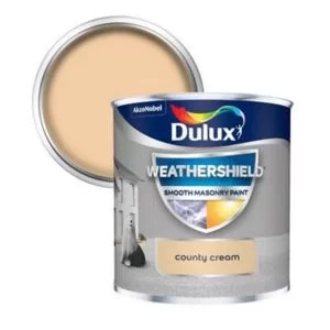 Dulux Weathershield County Cream Smooth Masonry Paint 250ml