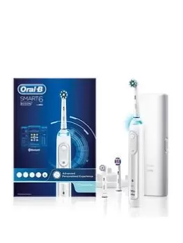 Oral-B Smart 6 - 6000N - White Electric Toothbrush Designed By Braun