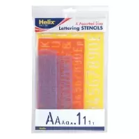 Helix H40891 Lettering Stencil Set - 4 Assorted Sizes