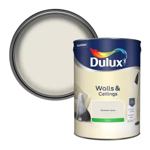 Dulux Walls & Ceilings Fine Cream Silk Emulsion Paint 5L
